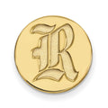 Sterling Silver Gold-plated LogoArt Rice University Letter R Lapel Pin