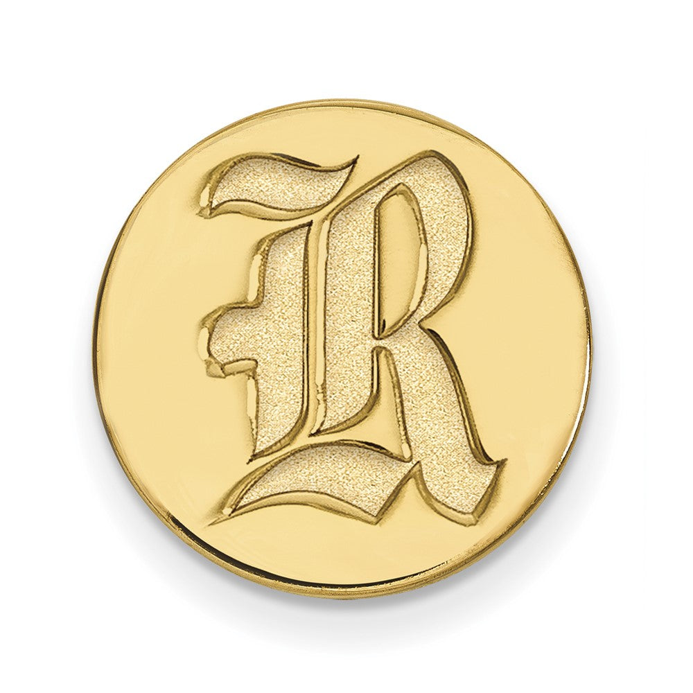 14k Gold LogoArt Rice University Letter R Lapel Pin