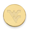 Sterling Silver Gold-plated LogoArt West Virginia University W-V Lapel Pin