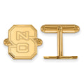 Sterling Silver Gold-plated LogoArt North Carolina State University N-C-S Cuff Links