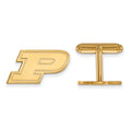 Sterling Silver Gold-plated LogoArt Purdue University Letter P Cuff Links