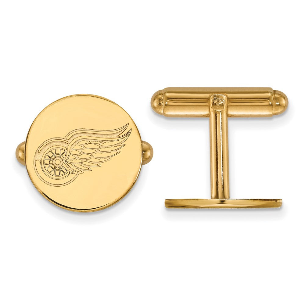 14k Gold NHL LogoArt Detroit Red Wings Cuff Links