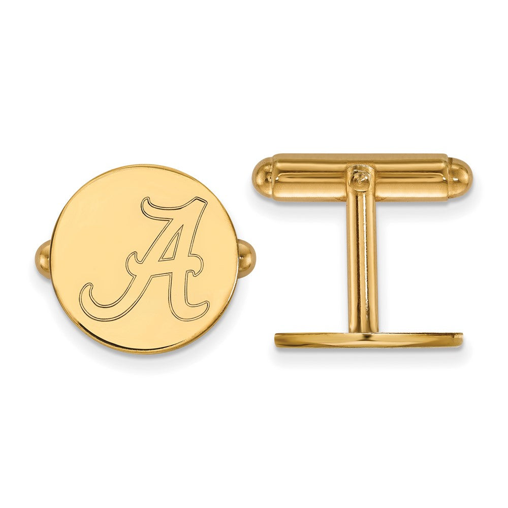 14k Gold LogoArt University of Alabama Letter A Cuff Links