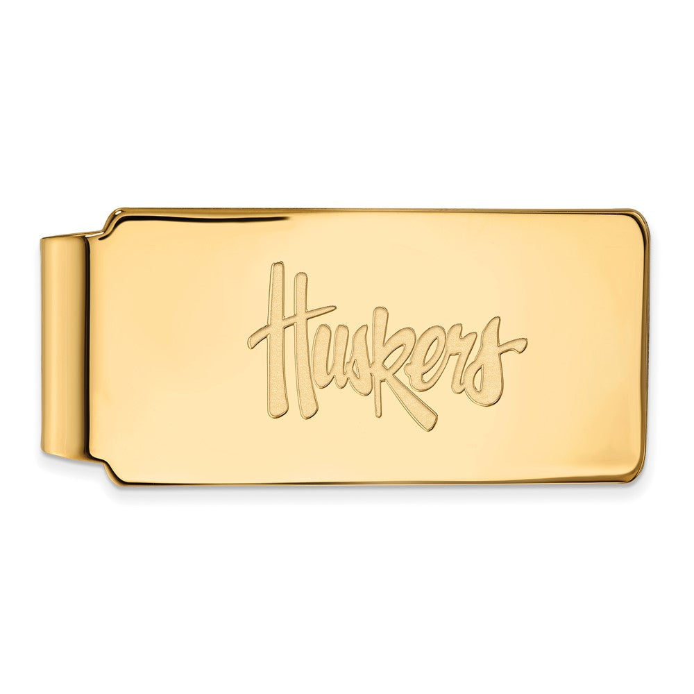 10k Gold LogoArt University of Nebraska Huskers Money Clip