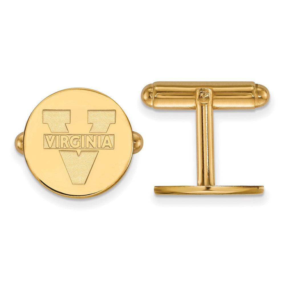 Sterling Silver Gold-plated LogoArt University of Virginia Cuff Links
