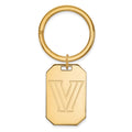 Sterling Silver Gold-plated LogoArt Villanova University Letter V Key Ring