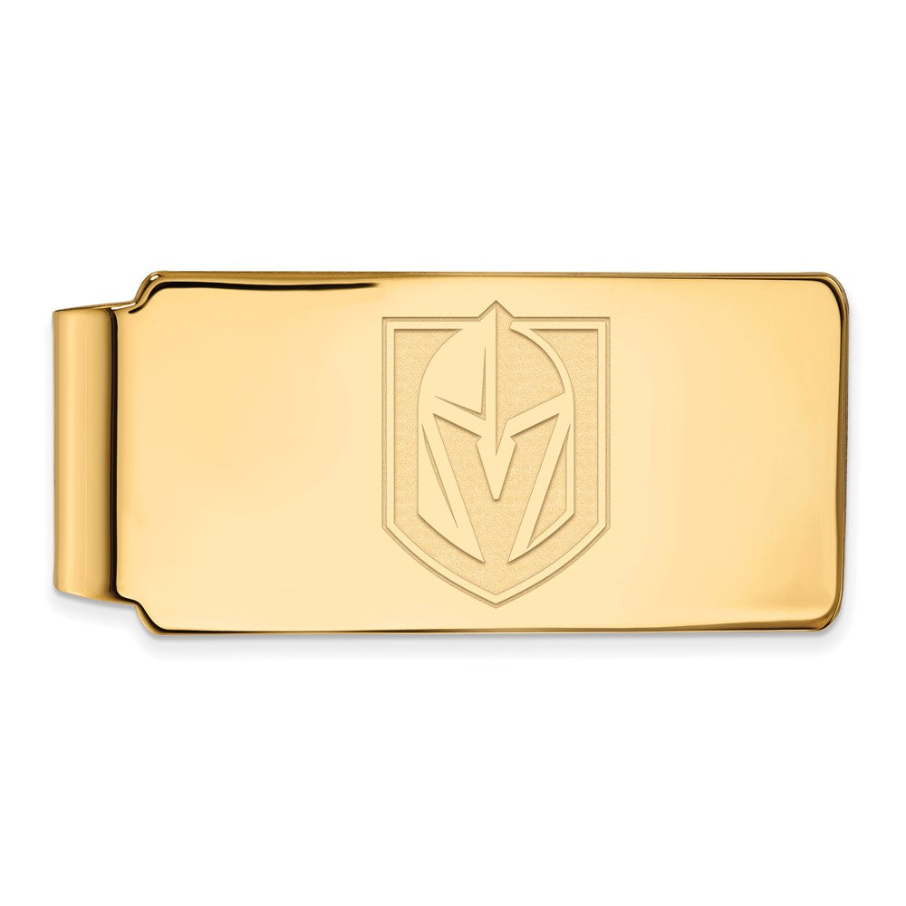 Sterling Silver Gold-plated NHL LogoArt NHL Vegas Golden Knights Money Clip