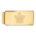Sterling Silver Gold-plated NHL LogoArt Toronto Maple Leafs Money Clip