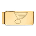Sterling Silver Gold-plated NHL LogoArt St. Louis Blues Money Clip