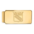 Sterling Silver Gold-plated NHL LogoArt New York Rangers Money Clip
