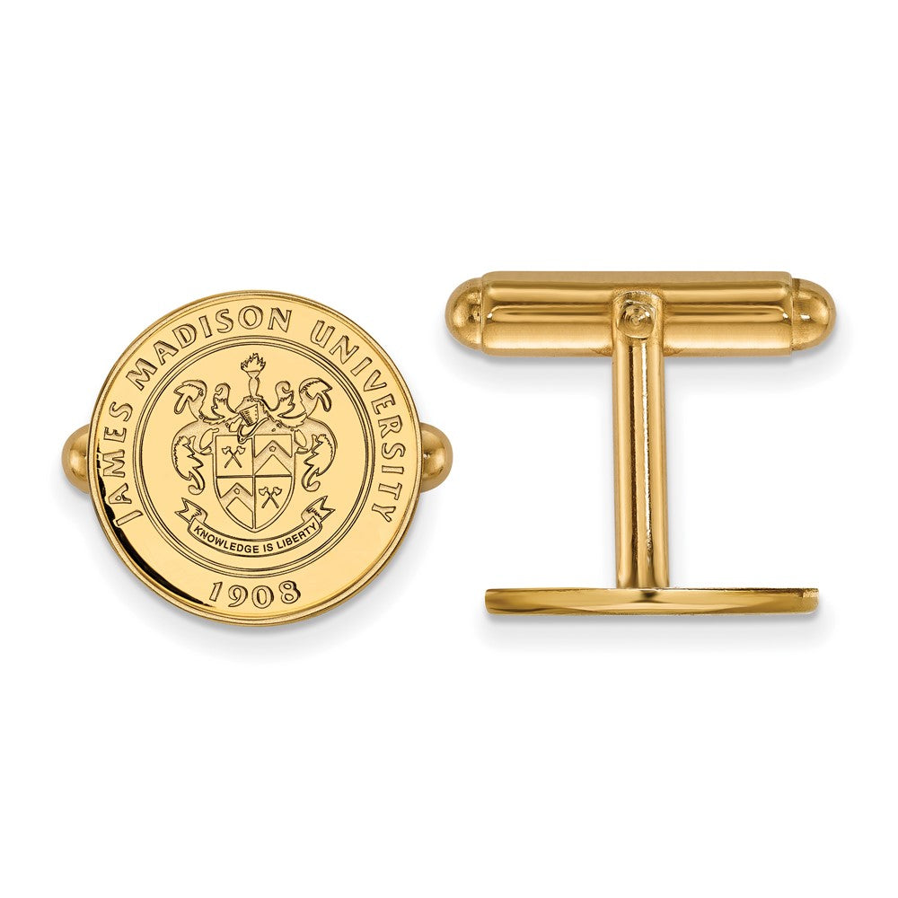 14k Gold LogoArt James Madison University Crest Cuff Links