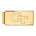 Sterling Silver Gold-plated LogoArt Georgia Institute of Technology G-T Money Clip