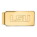 Sterling Silver Gold-plated LogoArt Louisiana State University L-S-U Money Clip