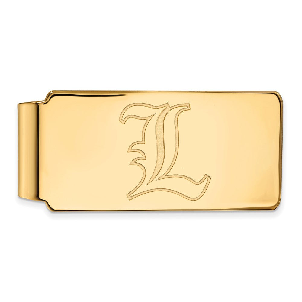10k Gold LogoArt University of Louisville Letter L Money Clip