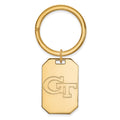 Sterling Silver Gold-plated LogoArt Georgia Institute of Technology G-T Key Ring