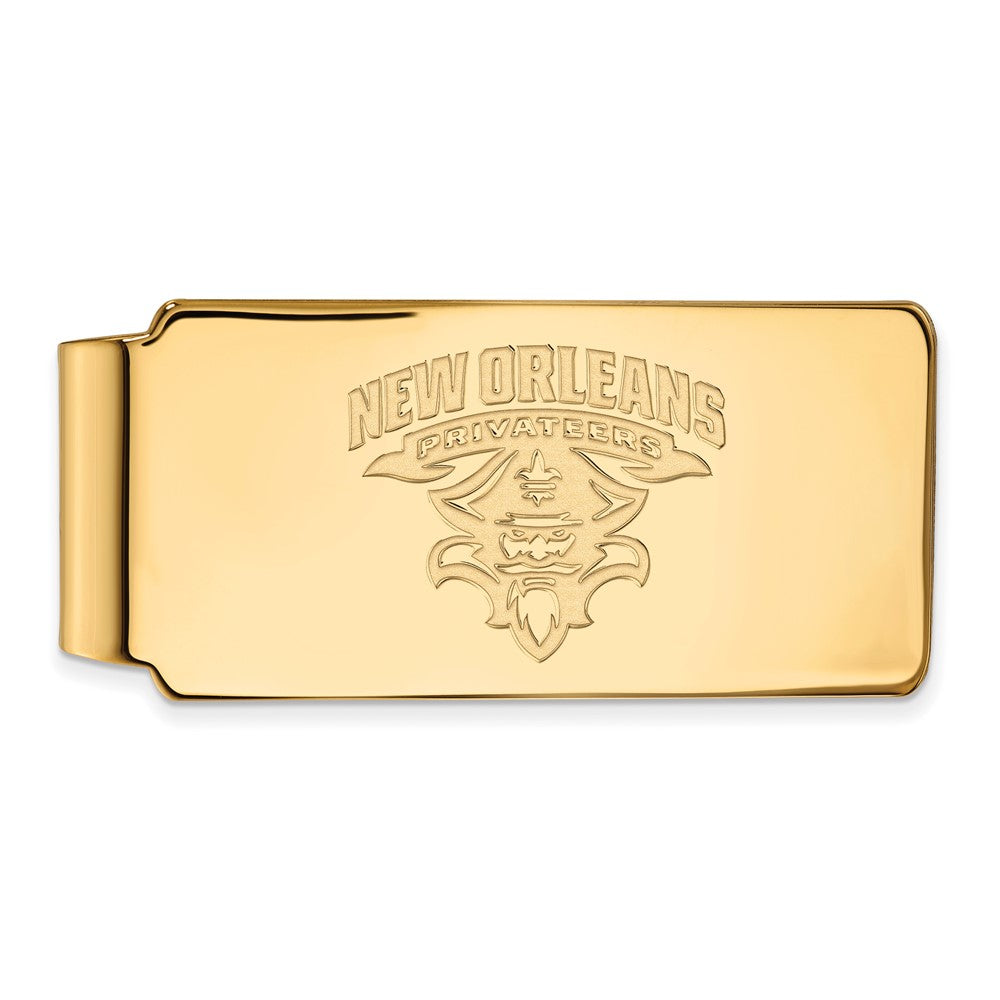 10k Gold LogoArt University of New Orleans Privateers Money Clip