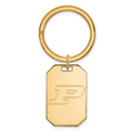 Sterling Silver Gold-plated LogoArt Purdue University Letter P Key Ring