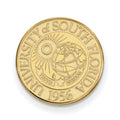 Sterling Silver Gold-plated LogoArt University of South Florida Crest Lapel Pin