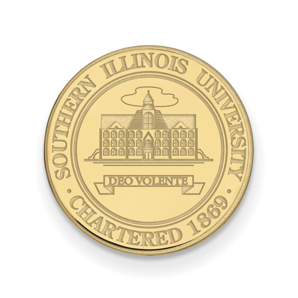 Sterling Silver Gold-plated LogoArt Southern Illinois University Crest Lapel Pin