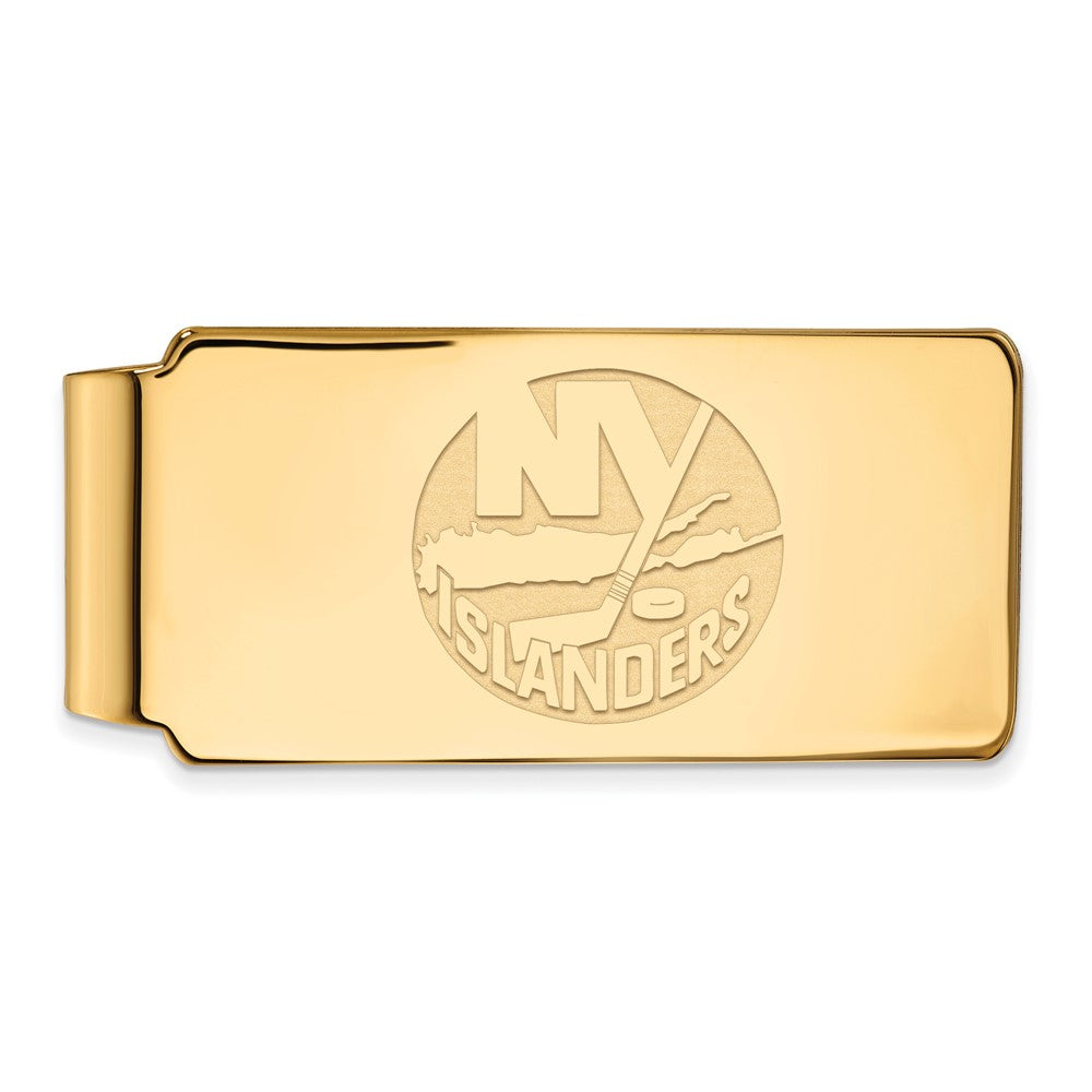 Sterling Silver Gold-plated NHL LogoArt New York Islanders Money Clip