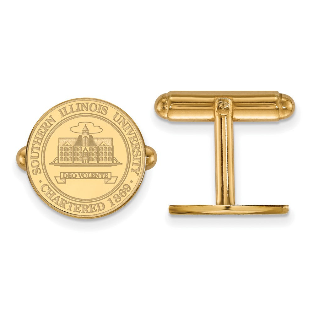 14k Gold LogoArt Southern Illinois University Crest Cuff Links