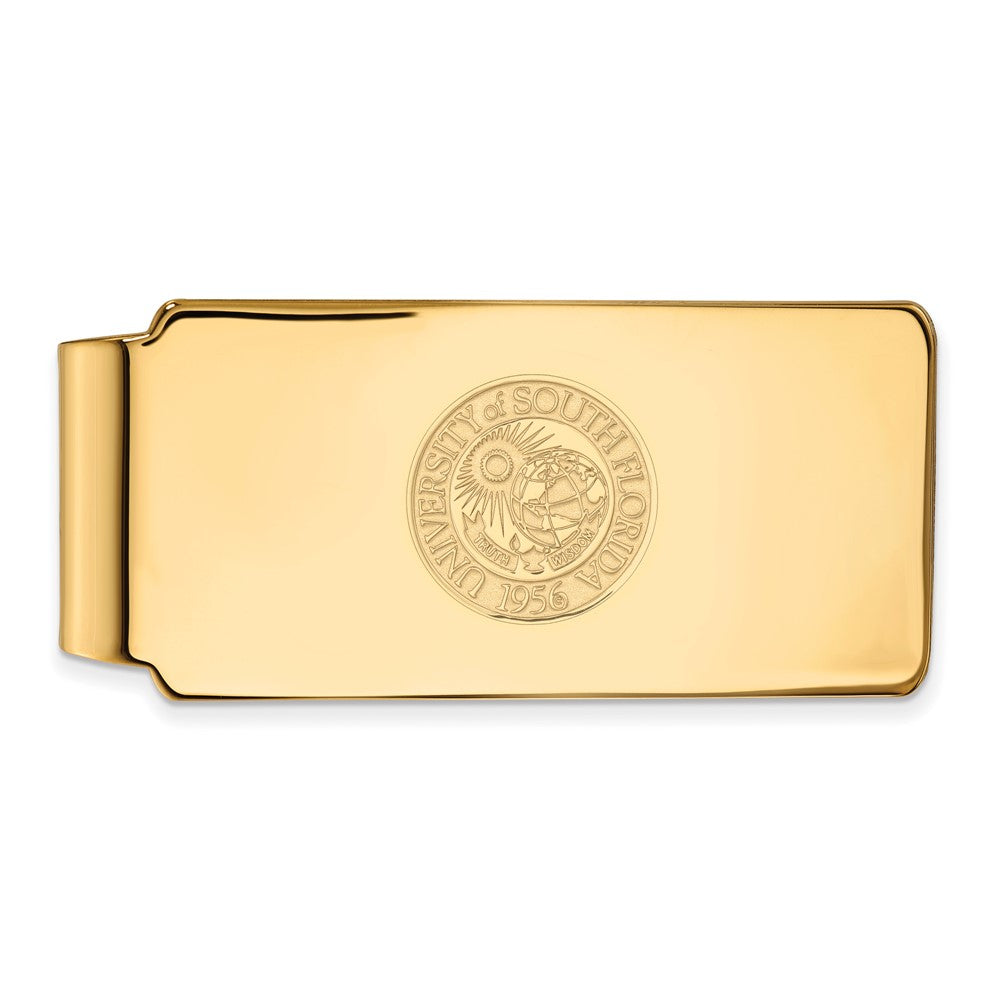 10k Gold LogoArt University of South Florida Crest Money Clip