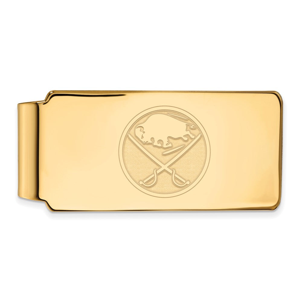 Sterling Silver Gold-plated NHL LogoArt Buffalo Sabres Money Clip
