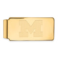 10k Gold LogoArt University of Michigan Letter M Money Clip