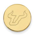 Sterling Silver Gold-plated LogoArt University of South Florida Bull Lapel Pin