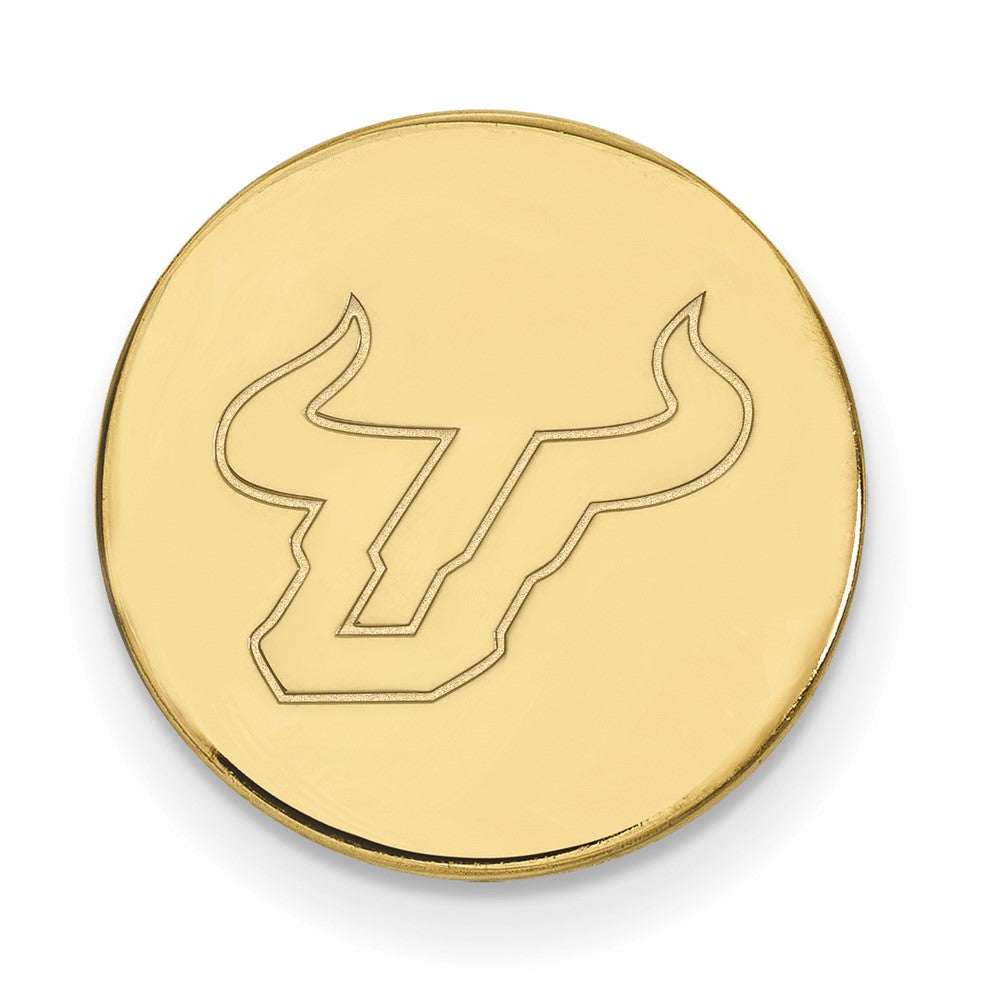 Sterling Silver Gold-plated LogoArt University of South Florida Bull Lapel Pin