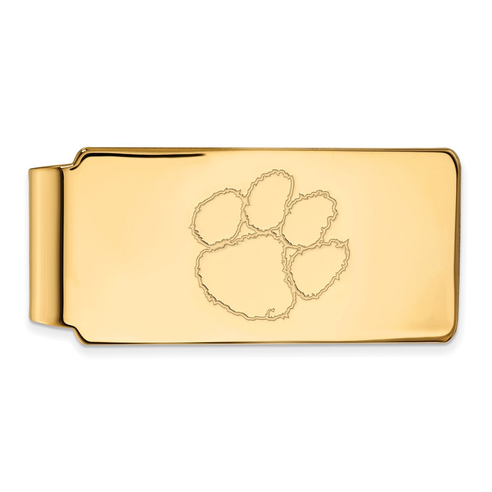 10k Gold LogoArt Clemson University Tiger Paw Money Clip