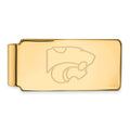 Sterling Silver Gold-plated LogoArt Kansas State University Wildcat Money Clip