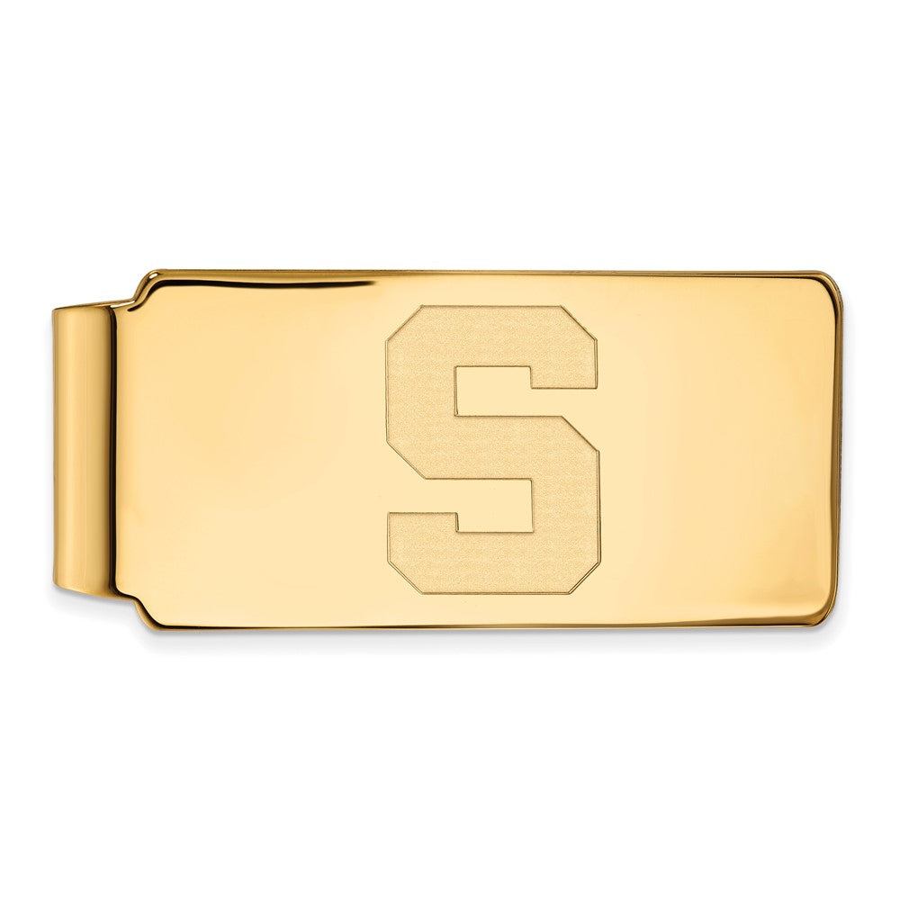 10k Gold LogoArt Michigan State University Letter S Money Clip