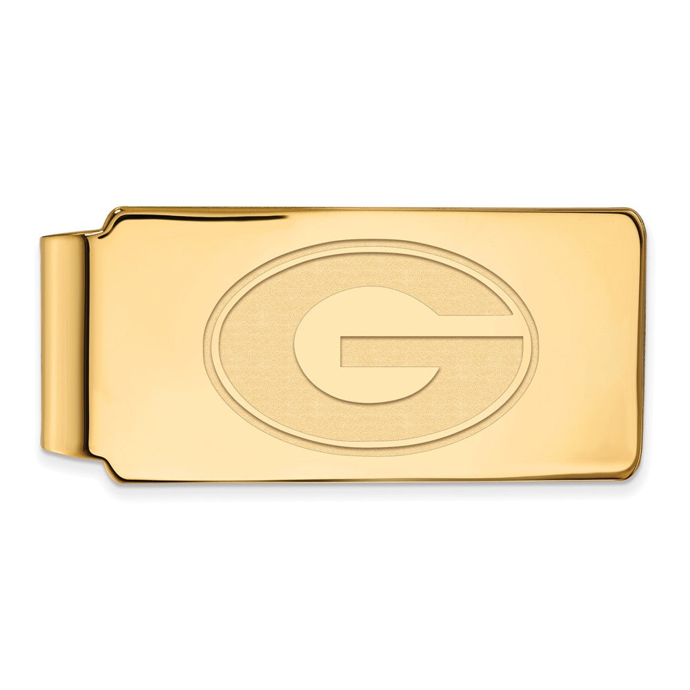 Sterling Silver Gold-plated LogoArt University of Georgia Letter G Money Clip