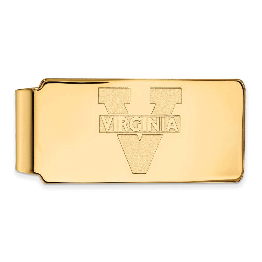 Sterling Silver Gold-plated LogoArt University of Virginia Money Clip