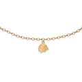 Sterling Silver Gold-plated NHL LogoArt Chicago Blackhawks 9 inch Anklet, 9 x 10 mm