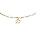Sterling Silver Gold-plated NHL LogoArt Tampa Bay Lightning 9 inch Anklet, 9 x 11 mm