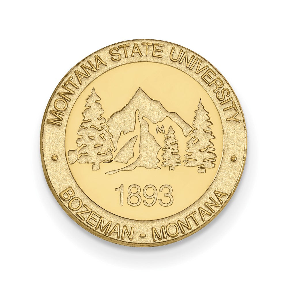 14k Gold LogoArt Montana State University Crest Lapel Pin