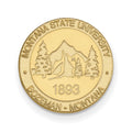 Sterling Silver Gold-plated LogoArt Montana State University Crest Lapel Pin