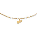 Sterling Silver Gold-plated NHL LogoArt Detroit Red Wings 9 inch Anklet, 9 x 13 mm