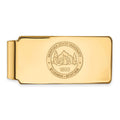 Sterling Silver Gold-plated LogoArt Montana State University Crest Money Clip