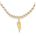 Sterling Silver Gold-plated LogoArt West Virginia University W-V 9-inch Anklet, 9 x 10 mm