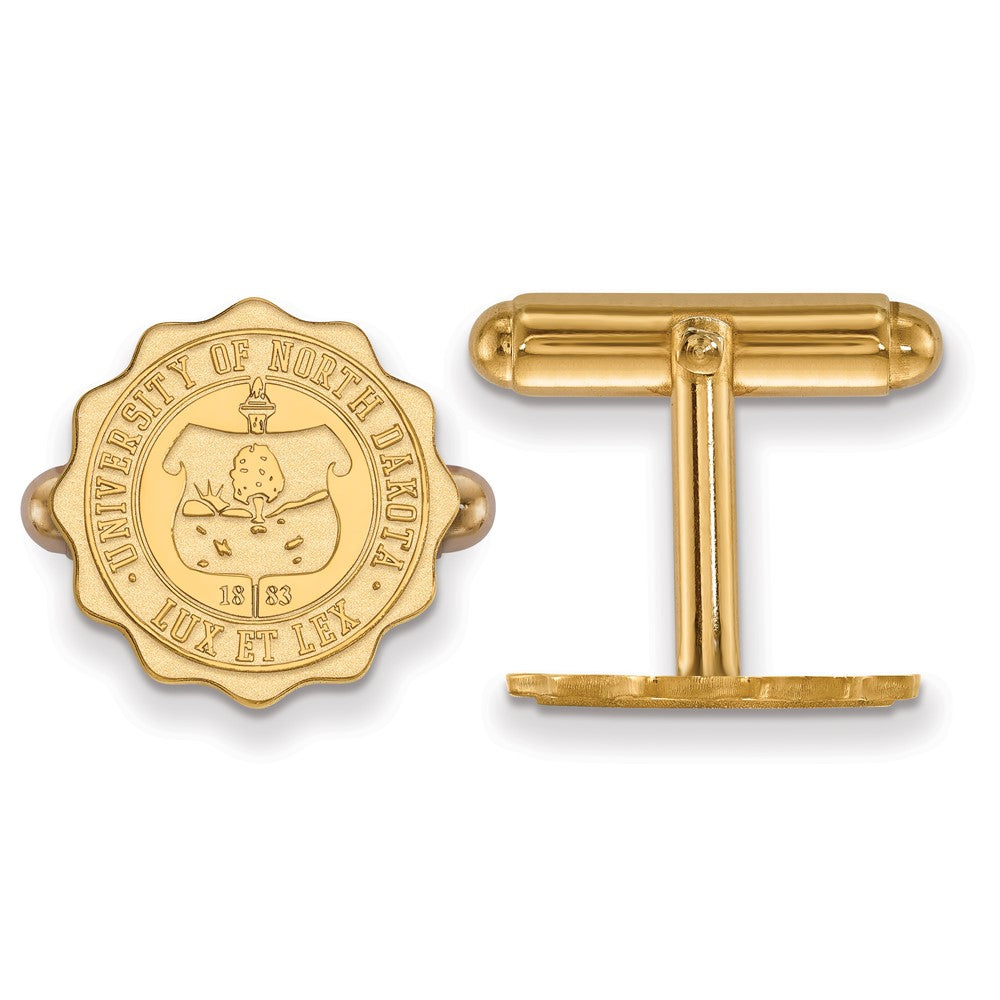 14k Gold LogoArt University of North Dakota Crest Cuff Links
