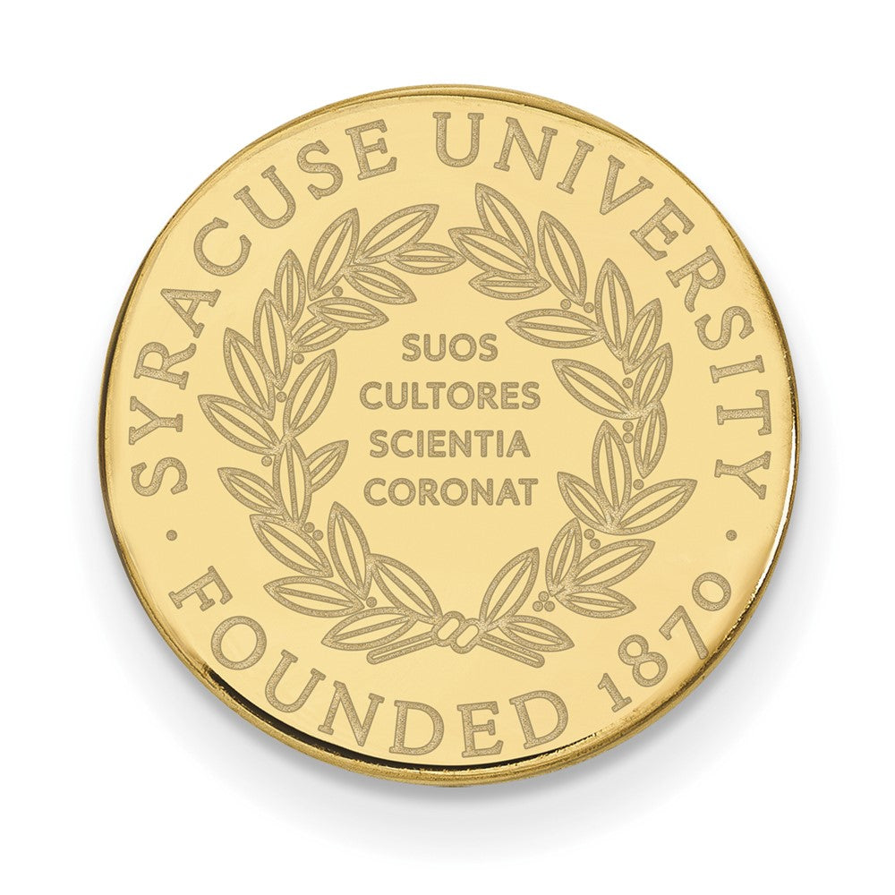 14k Gold LogoArt Syracuse University Crest Lapel Pin