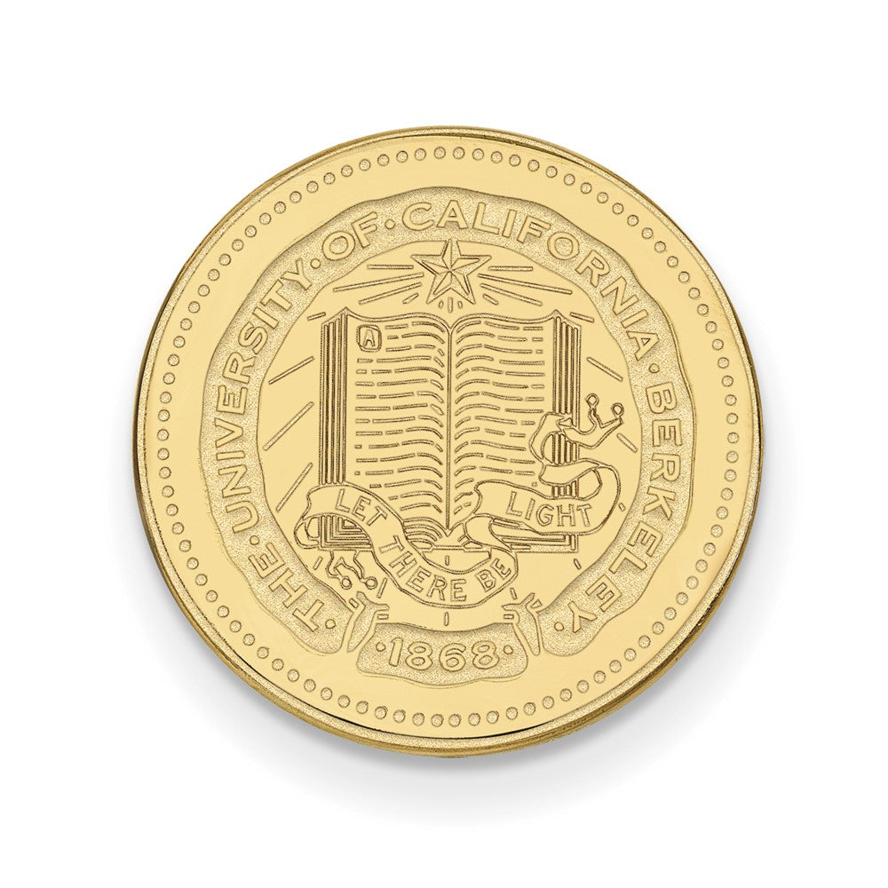 Sterling Silver Gold-plated LogoArt University of California Berkeley Crest Lapel Pin