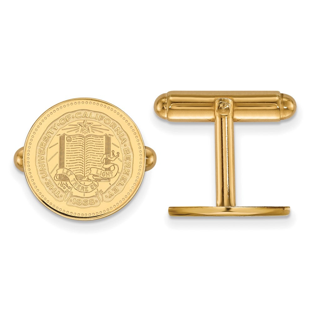 Sterling Silver Gold-plated LogoArt University of California Berkeley Crest Cuff Links