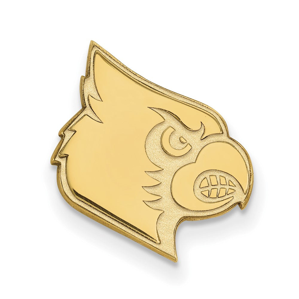 Sterling Silver Gold-plated LogoArt University of Louisville Cardinal Lapel Pin