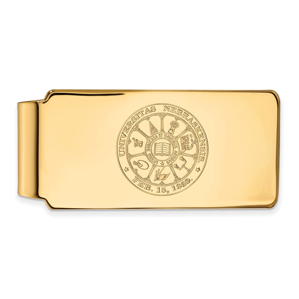 10k Gold LogoArt University of Nebraska Crest Money Clip