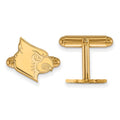 Sterling Silver Gold-plated LogoArt University of Louisville Cardinal Cuff Links