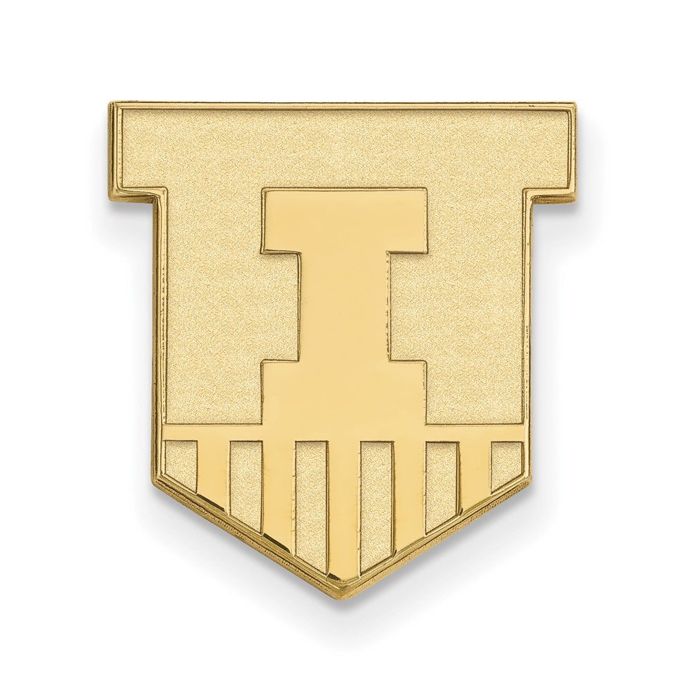 14k Gold LogoArt University of Illinois Victory Badge Lapel Pin